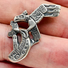 Load image into Gallery viewer, Native American Eagle Salmon Sterling Silver Talisman | 1 1/2" Long | 1 Charm |