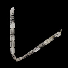 Load image into Gallery viewer, Tourmalinated Quartz Half Strand | 12x8x5mm | Clear White Black | 16 Beads |