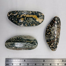 Load image into Gallery viewer, Ocean Jasper Old Stock Long Oval Beads| 45x22x6 to38x20x7mm| Pink, Gray| 3 Beads