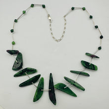 Load image into Gallery viewer, Designer Ruby Zoisite Drop & 925 Sterling Silver 18-21 inch Necklace 6337