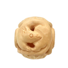 Load image into Gallery viewer, Carved Chinese Zodiac Year of the Rat Bone Bead | 360mm | Cream | Round | 1 Bd |