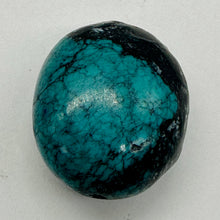 Load image into Gallery viewer, Turquoise Natural Focal 16g Nugget Bead | 30x26x16mm | Blue, Black | 1 Bead |
