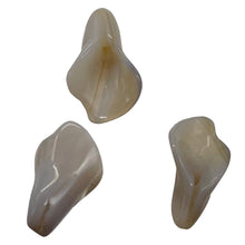 Load image into Gallery viewer, Chalcedony Calla Lily Flower Beads | 22x11x2.5mm to 27x11x2mm | White | 3 Beads|
