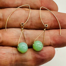 Load image into Gallery viewer, Chrysoprase AAA Natural 14K Gold Filled Earrings | Green | 1 3/4" Long |