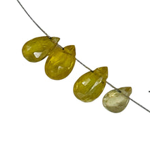 Load image into Gallery viewer, Sapphire AAA Faceted 1.9cts Parcel Briolette Beads | 6x4 to 5x4mm | Yellow | 4 |