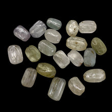 Load image into Gallery viewer, Kunzite Flat Nugget Bead Strand | 22x15x6 to 19x14x8mm | Green, Clear| 19 Beads|