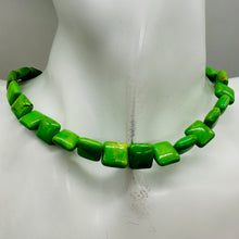 Load image into Gallery viewer, Turquoise AAA Square Bead Strand | 10x10x5mm | Green, Gold, Brown | 39 Beads |