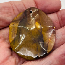 Load image into Gallery viewer, Australian Mookaite Oval Pendant Bead | 50x40x6mm | Orange Tan | 1 Bead |