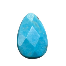 Load image into Gallery viewer, 1 Faceted Turquoise Pear Briolette Bead | 18x12x5.5mm | Blue | 7410
