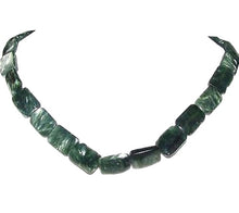 Load image into Gallery viewer, Sultry Shimmering Seraphinite Focal 8 inch Bead Strand (14 Beads) 8688HS