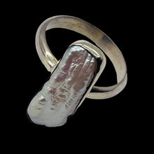Load image into Gallery viewer, Biwa Pearl Sterling Silver Ring | Size 10 | Lavender Pink White | 1 Ring |