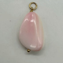 Load image into Gallery viewer, Conch Shell Pear Shaped 14K Yellow Gold Filled Pendant| 1 3/8" Long| Pink White|