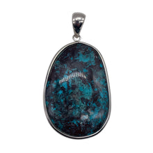 Load image into Gallery viewer, Chrysocolla Sterling Silver Oval Pendant | 2" Long | Blue, Green | 1 Pendant |