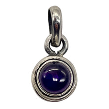 Load image into Gallery viewer, Amethyst Sterling Silver Drop Pendant | 1/2" Long | Purple | 1 Pendant |