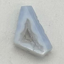 Load image into Gallery viewer, Chalcedony Druzy 12ct Designer Cut Pendant Bead| 22x13x7mm| Blue|1 Pendant Bead|