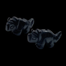 Load image into Gallery viewer, Triceratops Hematite Dinosaur Beads | 22x12x7.5mm | Silver Black