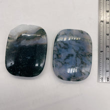 Load image into Gallery viewer, Moss Agate, Flat Rounded Rectangle Pendant Beads | 40x30x8mm| Black, White | 2 |