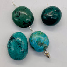 Load image into Gallery viewer, Turquoise Nugget Beads | 24x13 to 19x13mm | | 23 gtw | Blue, Black | 4 Beads |