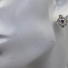 Load image into Gallery viewer, Amethyst in Sterling Silver Post Earrings | 8mm | Purple | 1 Pair |