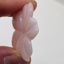 Load image into Gallery viewer, Pink Peruvian Opal Carved 19cts Flower Pendant Bead | 32x27x4mm | Pink | 1 Bead|