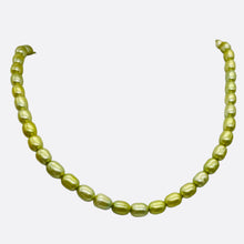 Load image into Gallery viewer, Fresh Water Pearl 16" Strand Oval | 8x5mm | Golden Chartreuse Green | 56 Pearl |