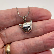 Load image into Gallery viewer, Kitty Cat Sterling Silver Charm | 3/4" Long | Silver | 1 Pendant |