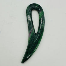 Load image into Gallery viewer, Ruby Zoisite Comma Bead | 94x28x6mm | Green Red | 1 Pendant Bead