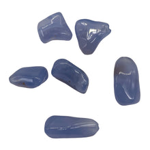 Load image into Gallery viewer, Blue Chalcedony 29g Nugget Pendant Beads | 33x15 - 20x17mm | Blue | 6 Beads |