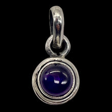 Load image into Gallery viewer, Amethyst Sterling Silver Drop Pendant | 1/2" Long | Purple | 1 Pendant |