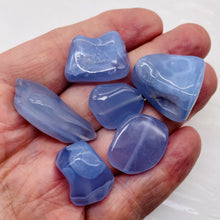 Load image into Gallery viewer, Chalcedony Six Gemstone Nugget Beads | 55g|27x25x15 to 20x18x8mm| Blue | 6 Beads