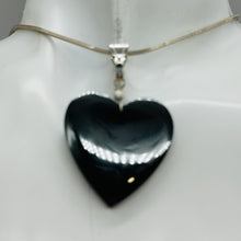 Load image into Gallery viewer, Botryoidal Goethite AAA Heart Celestial Pendant | 31x31x6mm | Black | 1 Pendant|