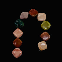 Load image into Gallery viewer, Imperial Jasper 20x18x6mm Square Coin Bead 8 inch Strand 10259HS