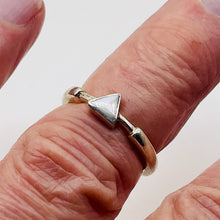 Load image into Gallery viewer, Mother of Pearl Sterling Silver Triangle Ring | Size 7 | Silver | 1 Ring |