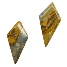 Load image into Gallery viewer, Owyhee Jasper Kite Briolette Beads | 43x23x4mm | Brown Gray | 2 Pendant Beads |