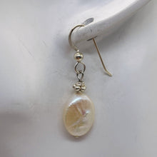 Load image into Gallery viewer, Fresh Water Pearl Oval Drop Sterling Silver Earings | 1 1/4" Long |White Silver|