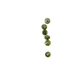 Load image into Gallery viewer, Parrot Green Diamond Faceted Beads | 0.30cts | 2.5x1.5mm to 2.2x1.7mm | 6 Beads|