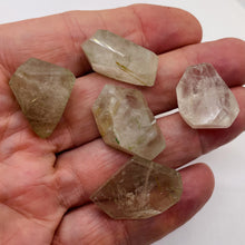 Load image into Gallery viewer, Rutilated Quartz Faceted Nugget Beads| 30x20 to 21x13mm | Clear, White| 5 Beads|