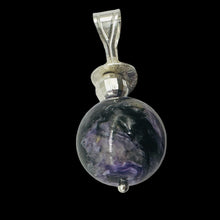 Load image into Gallery viewer, Charoite Sterling Silver Pendant | Purple, White | 1 3/4" Long |