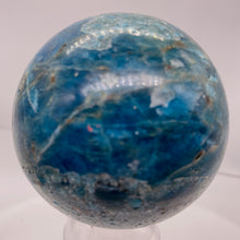 Load image into Gallery viewer, Apatite 295g Meditation Sphere | 2.32" | 58mm | Blue, White | 1 Display Specimen