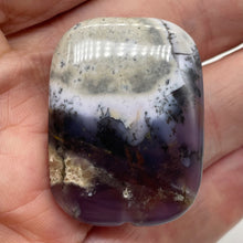 Load image into Gallery viewer, Purple Sage Plume Agate Rectangle Pendant Bead| 39x30x8mm | Purple, White | 1 |