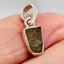 Load image into Gallery viewer, Moldavite 7.8ct Sterling Silver Rectangle | 3/4" Long | Green | 1 Pendant |
