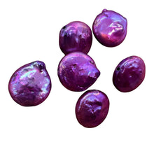 Load image into Gallery viewer, Purple Passion Six Freshwater Coin Pearls 008502