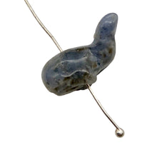 Load image into Gallery viewer, Carved Animal Sodalite Whale Figurine Worry Stone | 20x13x11mm | Blue white