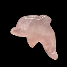 Load image into Gallery viewer, Pink Rose Quartz Dolphin Figurine Worry Stone | 22x12x7.5mm | Pink