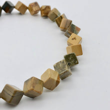 Load image into Gallery viewer, Gripping 9 Owyhee Jasper Diagonal Cube Beads 8644