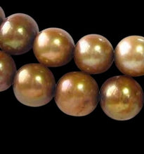 Load image into Gallery viewer, 6 Dark Champagne 8.5mm to 10mm Nature Pearls 9047
