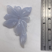 Load image into Gallery viewer, Chalcedony 17ct Hand Carved Flower Bead | 43x25x4mm | Blue | 1 Pendant Bead |