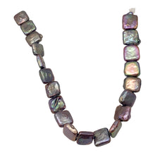 Load image into Gallery viewer, Peacock Bronze Square Coin FW Pearl 8 inch Strand 9454HS