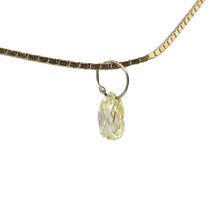 Load image into Gallery viewer, 0.41cts Natural Canary 5x3x2.5mm Diamond & 18K White Gold 6568Q2