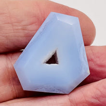 Load image into Gallery viewer, Druzy Blue Chalcedony Designer Pendant Bead | 58cts | 31x29x8mm | 1 Bead |